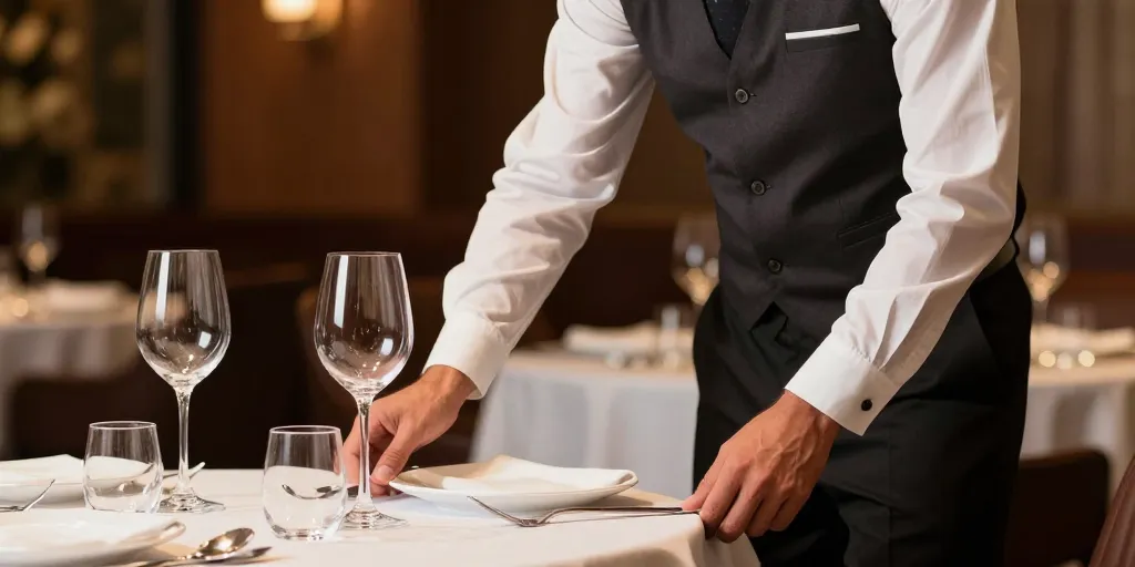 comment dresser une table de restaurant